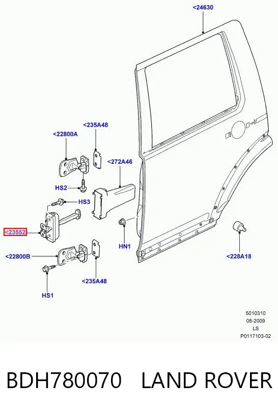 Ограничитель двери BDH780070 Land Rover