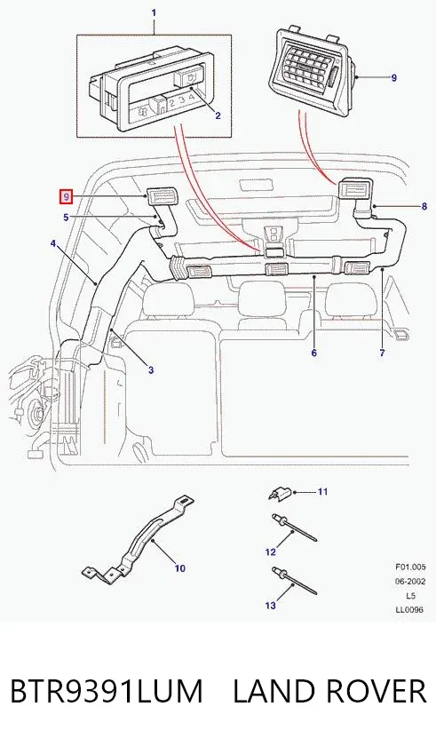  BTR9391LUM Land Rover