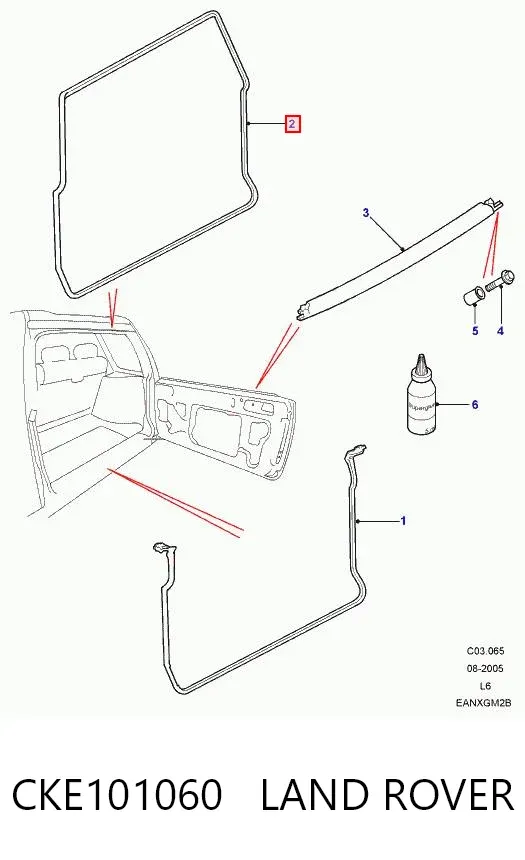 Уплотнитель заднего стекла CKE101060 Land Rover