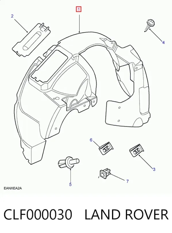 Подкрылок передний левый Land Rover Freelander I