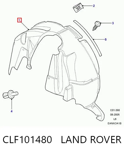 Подкрылок задний правый CLF101480 Land Rover