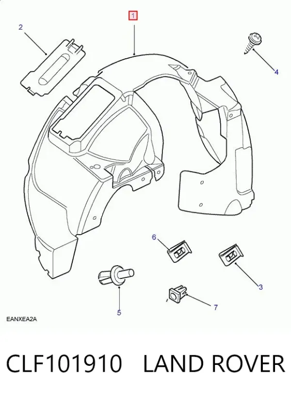 Подкрылок передний левый CLF101910 Land Rover
