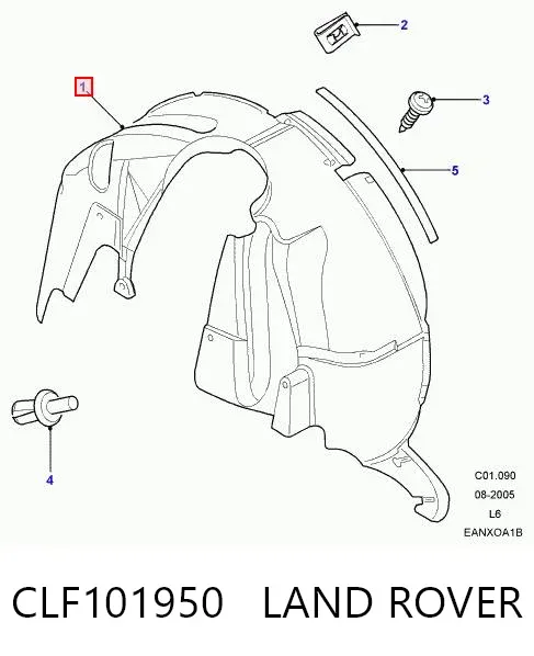 Подкрылок задний левый CLF101950 Land Rover