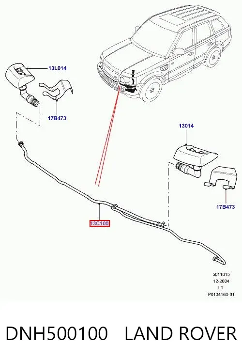 Шланг омывателя фар DNH500100 Land Rover