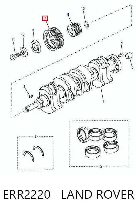 Шкив коленвала ERR2220 Land Rover