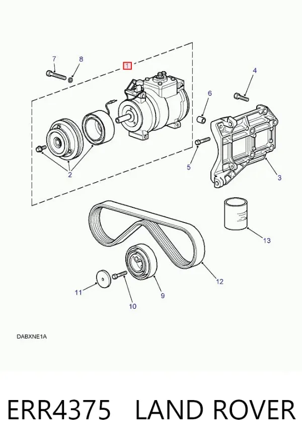 Компрессор кондиционера ERR4375 Land Rover