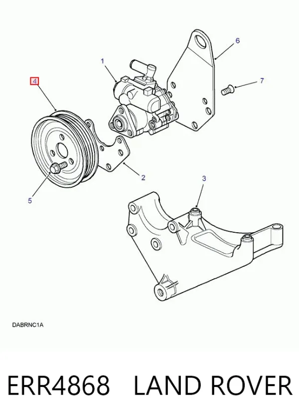 Шкив насоса ГУР ERR4868 Land Rover