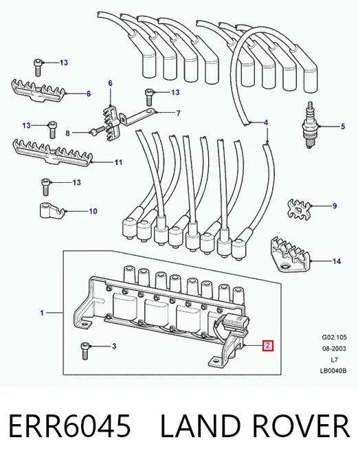 Катушка зажигания ERR6045 Land Rover