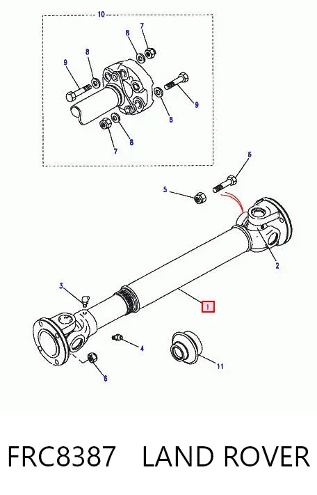 Кардан задний FRC8387 Land Rover