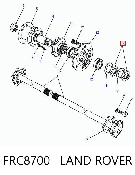 Гайки колесные FRC8700 Land Rover