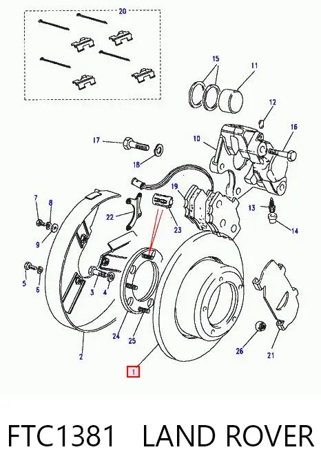 Тормозные диски FTC1381 Land Rover