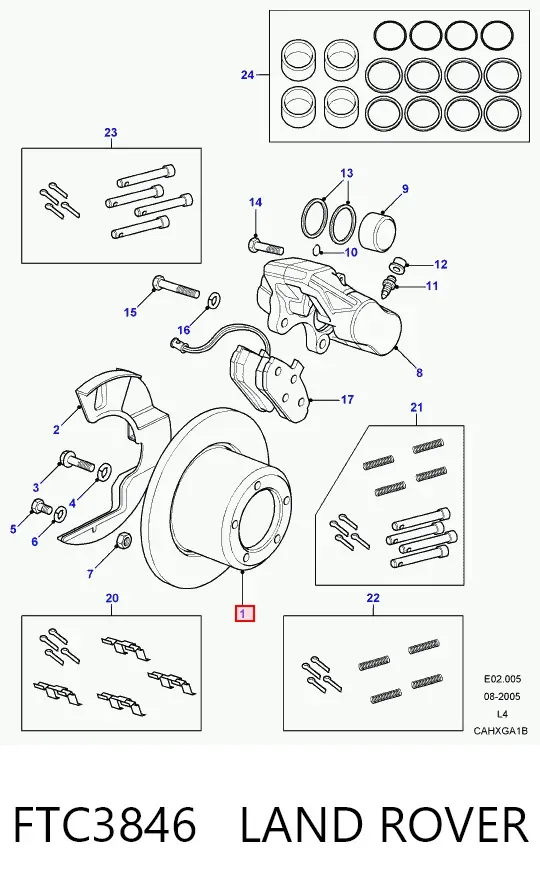 Передние тормозные диски FTC3846 Land Rover