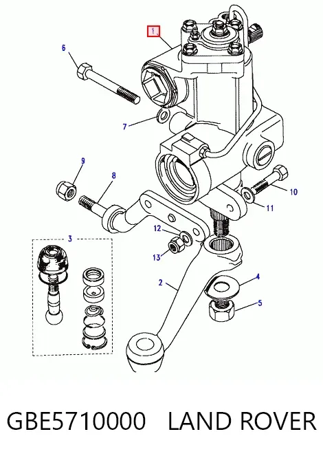 Рулевая рейка GBE5710000 Land Rover