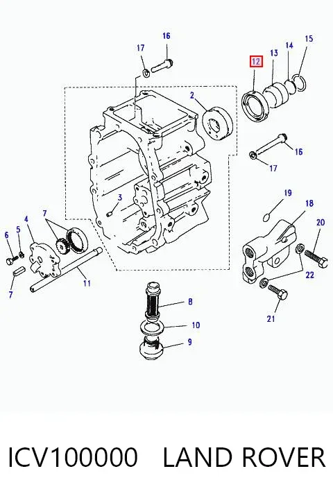 Сальник раздаточной коробки передний выходной ICV100000 Land Rover