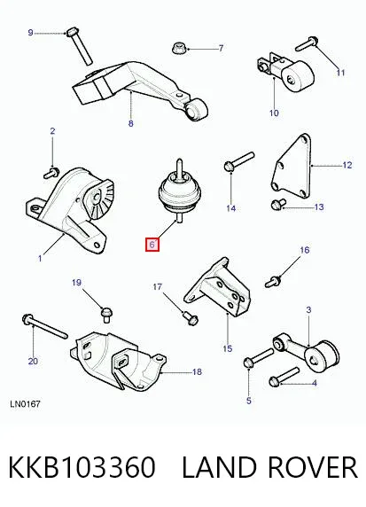 Правая подушка двигателя RH115105 Reinhoch