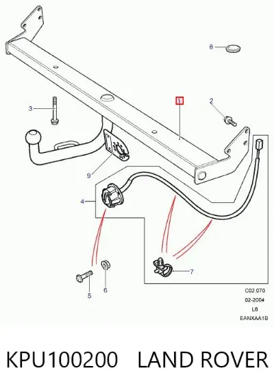 Фаркоп (шар) прицепного устройства LAND ROVER KPU100200