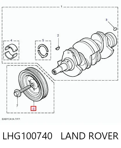 Шкив коленвала LHG100740 Land Rover