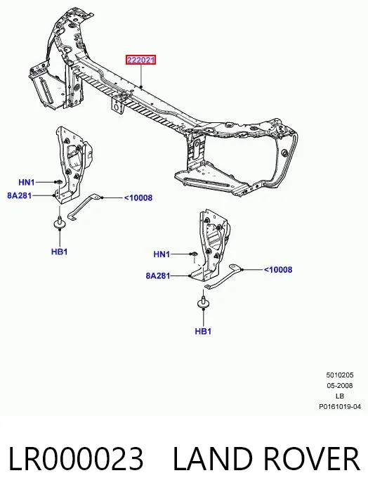 Верхняя рамка радиатора LR000023 Land Rover