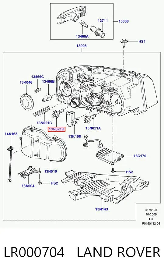 Лампочка LR000704 Land Rover
