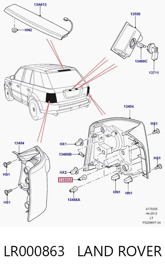 Лампочка LR000863 Land Rover
