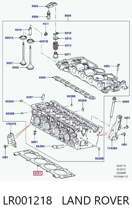 Прокладка ГБЦ LR017303G Britpart