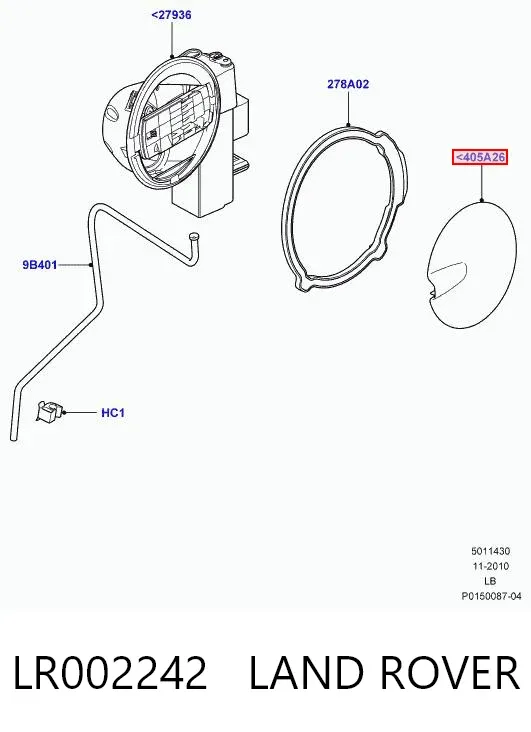 Лючок бензобака LR002242 Land Rover