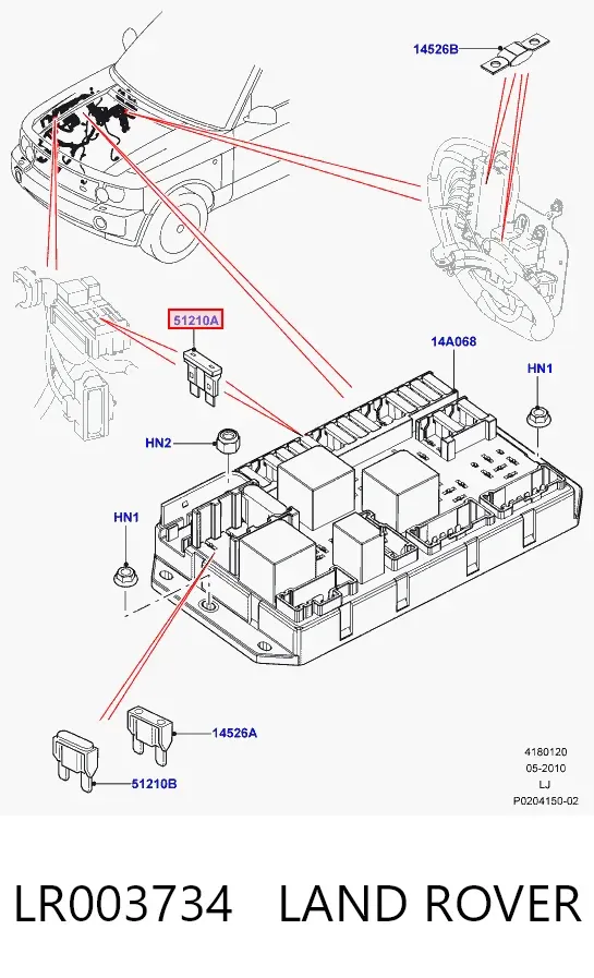 Предохранители LR003734 Land Rover