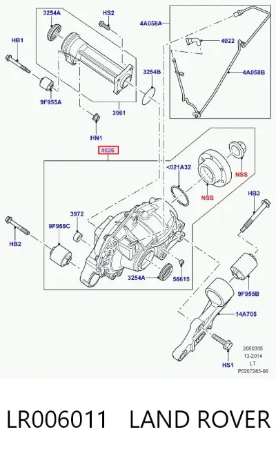 Дифференциал передний LAND ROVER LR006011