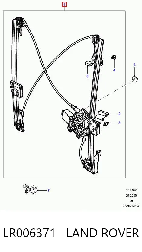Стеклоподъемник передней правой двери LR006371 Land Rover
