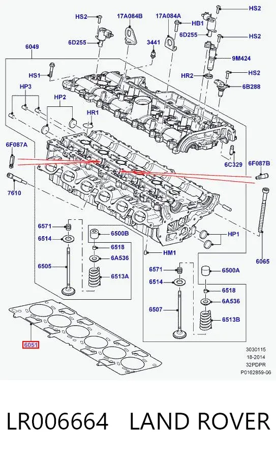 Прокладка ГБЦ Volvo S80 II