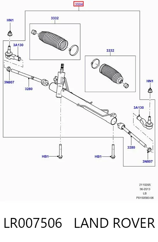 Рулевая рейка LR007506 Land Rover