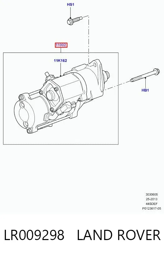 Стартер LR009298 Land Rover