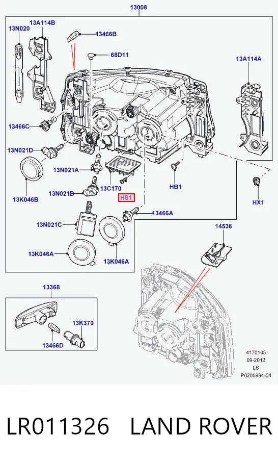Пистон крепления переднего бампера LR011326 Land Rover