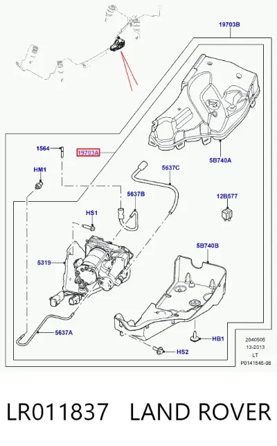 Компрессор пневмоподкачки (амортизаторов) LAND ROVER LR011837