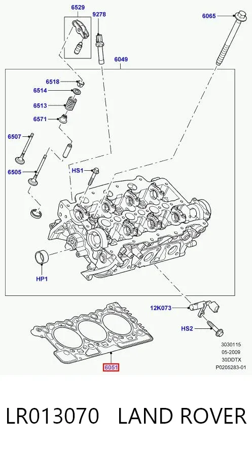 Прокладка ГБЦ LR013070 Britpart