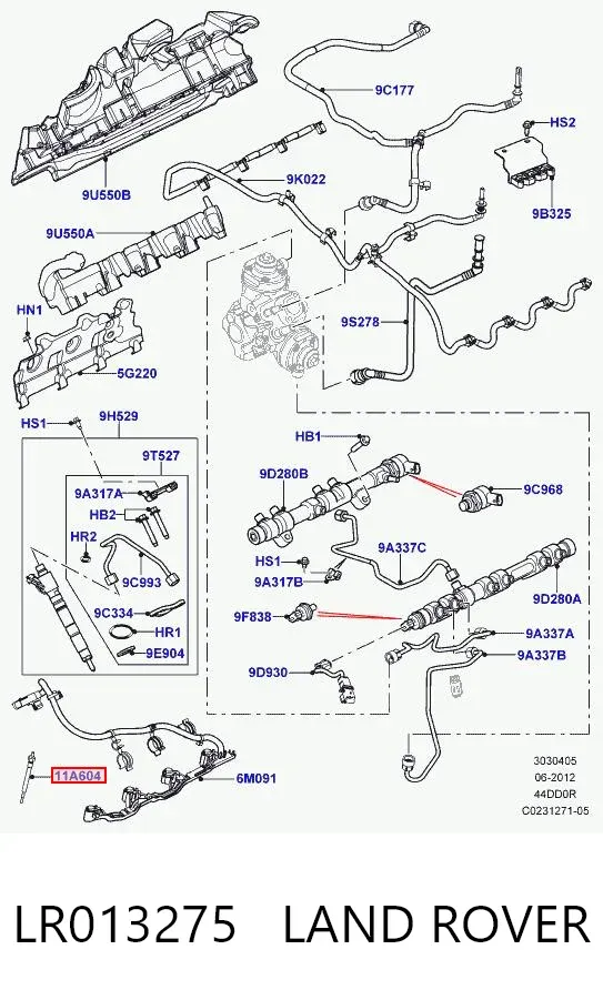 Свечи накала LR013275 Land Rover