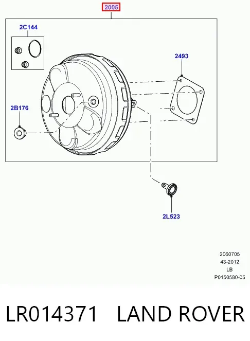 Усилитель тормозов LR014371 Land Rover