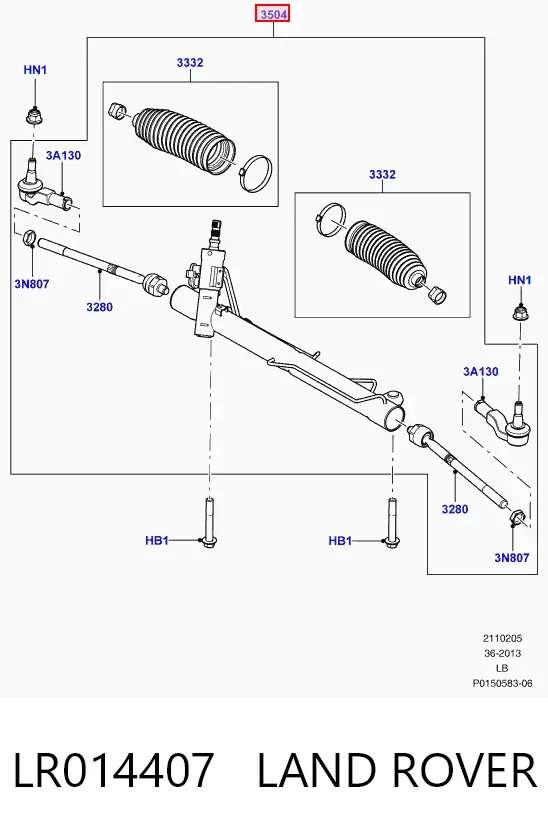 Рулевая рейка LR014407 Land Rover