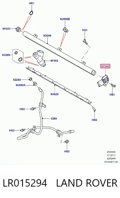 Датчик давления наддува LAND ROVER LR015294