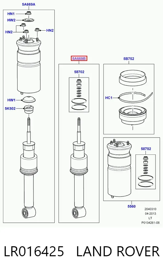 Амортизатор задний LR016425 Britpart