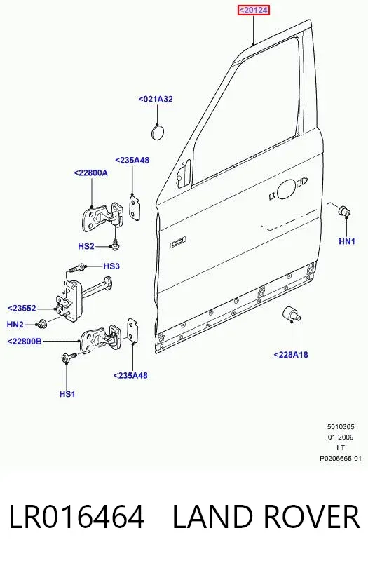 Дверь передняя правая LR016464 Land Rover