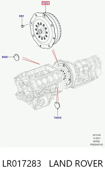 Гидротрансформатор АКПП LAND ROVER LR017283