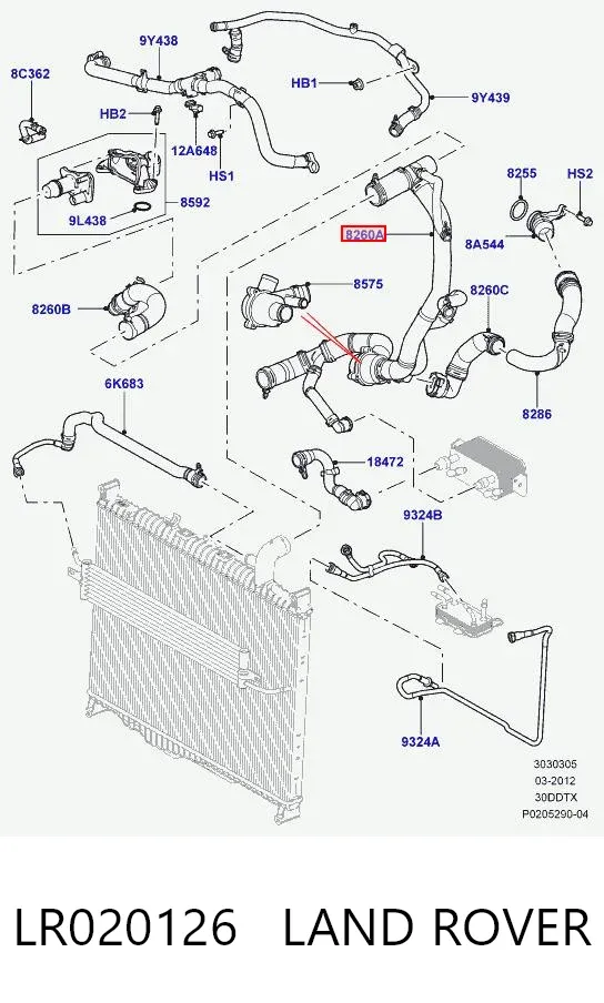 Термостат LR020126 Land Rover