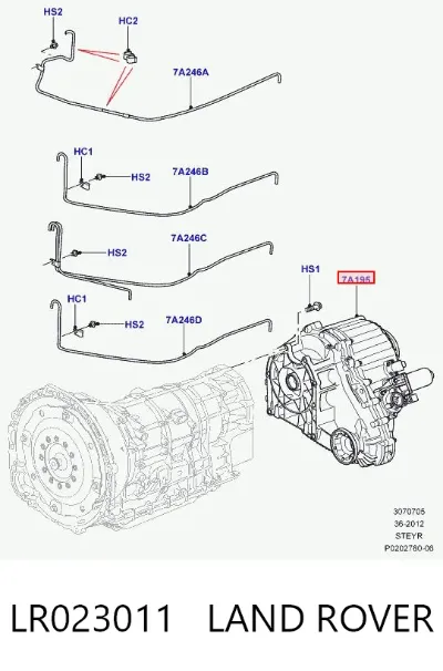 Раздатка (коробка раздаточная) LAND ROVER LR023011