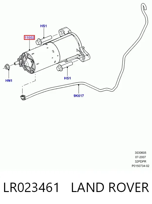 Стартер LR023461 Land Rover