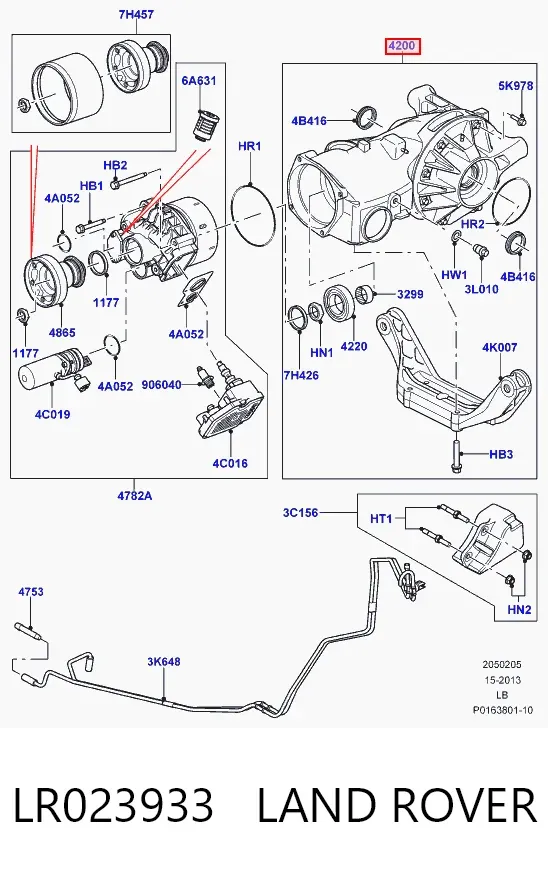 Задний дифференциал LR023933 Land Rover