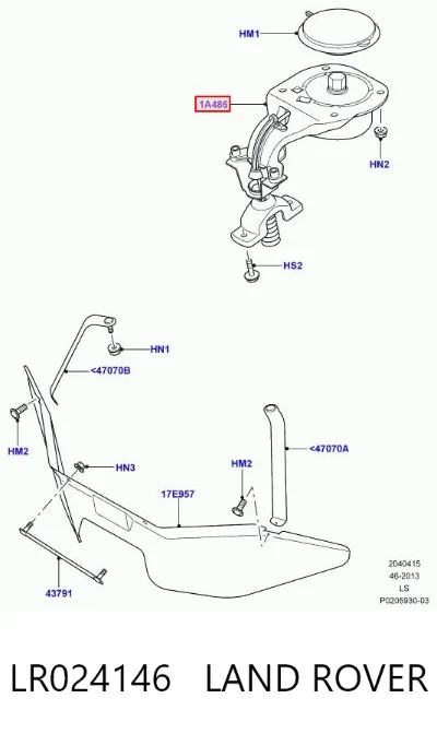 Лебедка запасного колеса LAND ROVER LR024146