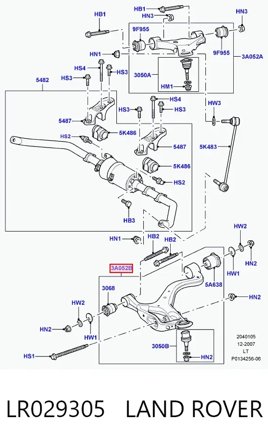 Рычаг передней подвески левый LR029305 Land Rover