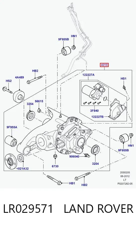 Задний редуктор LR029571 Land Rover