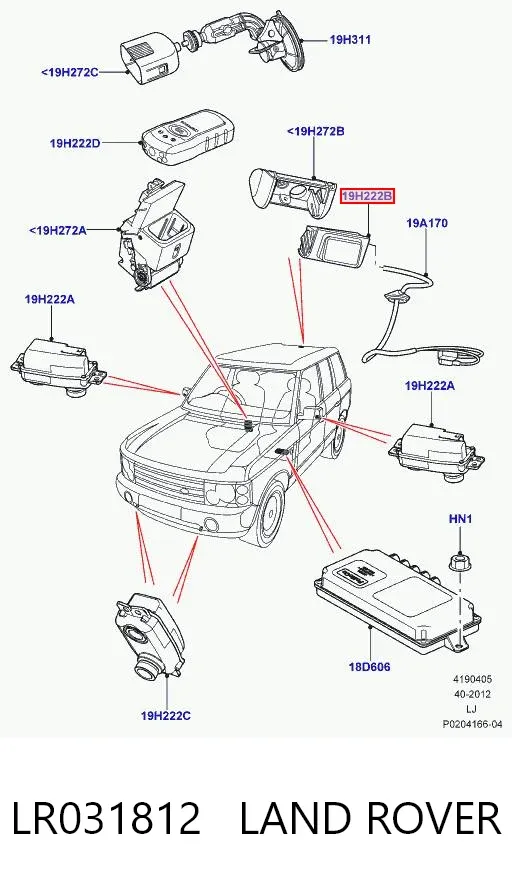 Камера заднего вида LR031812 Land Rover